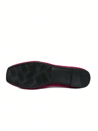Women's Everyday Knitted Loafers – Comfortable Breathable Square Toe Flats