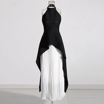 Mariella Aubert Elegant Halter Top & Pleated Skirt Set for Women