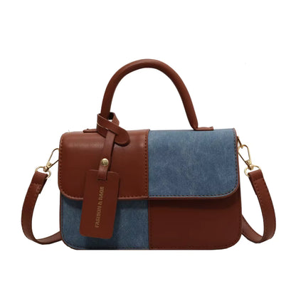 Color Spliced Ladies Girls Crossbody Bag