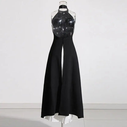 Mariella Aubert Elegant Halter Top & Pleated Skirt Set for Women